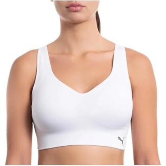 PUMA Sm 2 Pack Seamless Athletic Sports Bra Set Adjustable Cross Back Activewear - Picture 13 of 15